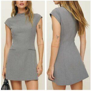 Reformation Gray Mini Dress